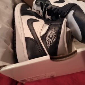 Jordan Kids' Black and White High-Top Sneakers